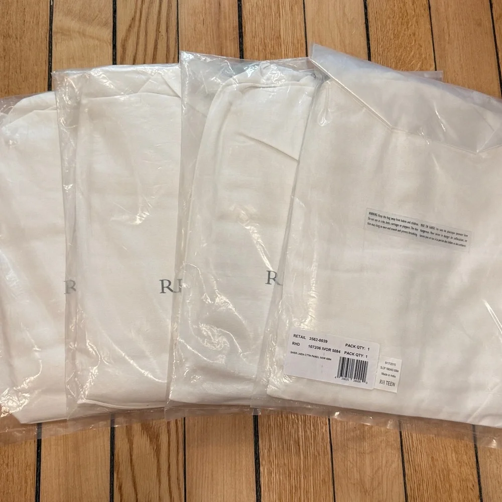 RH Teen Sheer Linen-Cotton Drapery Panel
